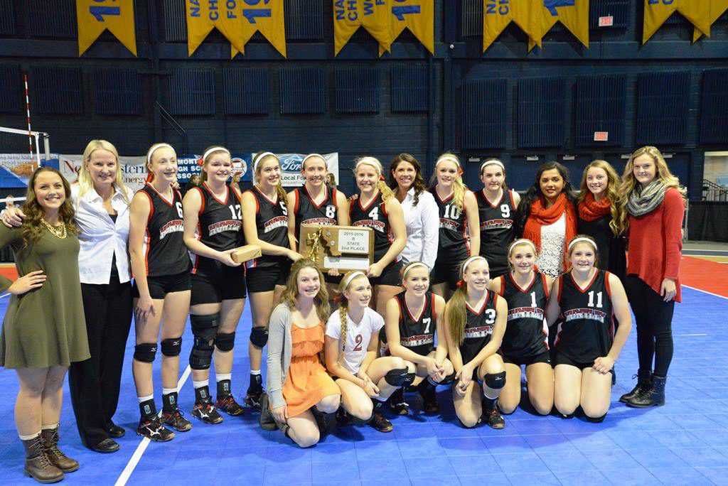 2015 Class B Volleyball 2nd place Trophy- Huntley Project Lady Devils (Jonathan McNiven photo)