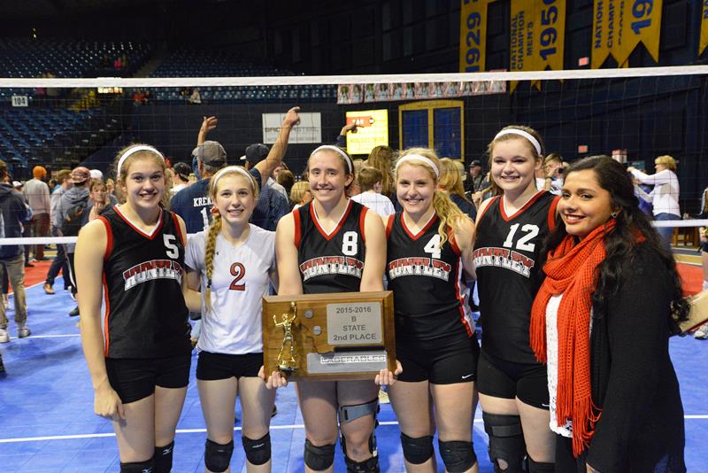 2015 Class B Volleyball 2nd place Trophy- Huntley Project Lady Devils (Jonathan McNiven photo)