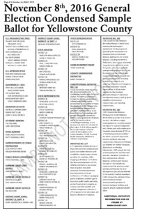 Click on to enlarge the sample ballot that went out in the mail Friday for Yellowstone County.