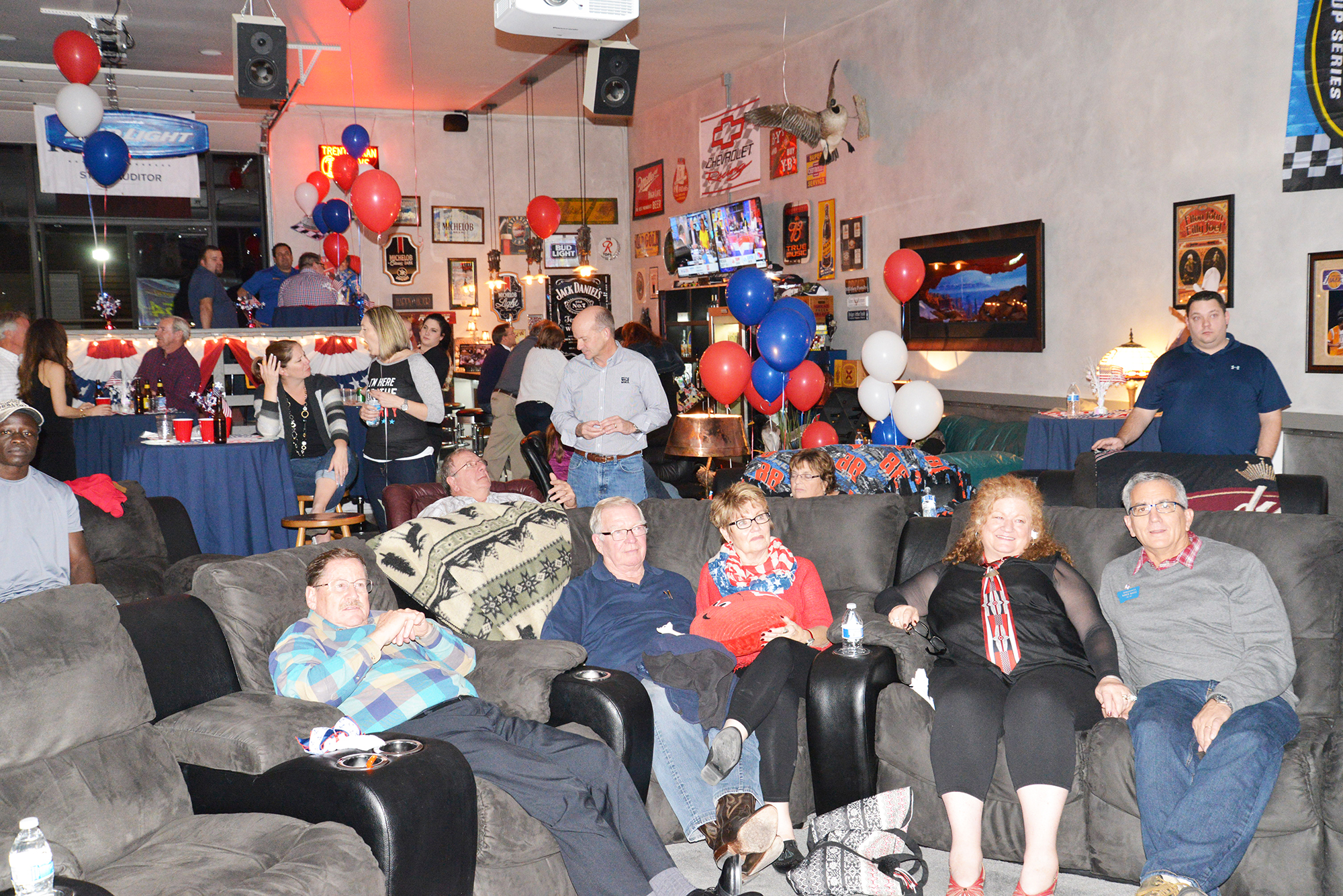 GOP candidates and fans watched returns from Tuesday's general election at Lone Wolf Energy in Billings. Billings residents, supporters and candidates watch national and local election results late swing state results come in before Donald Trump's victory speech. (Jonathan McNiven Photo)