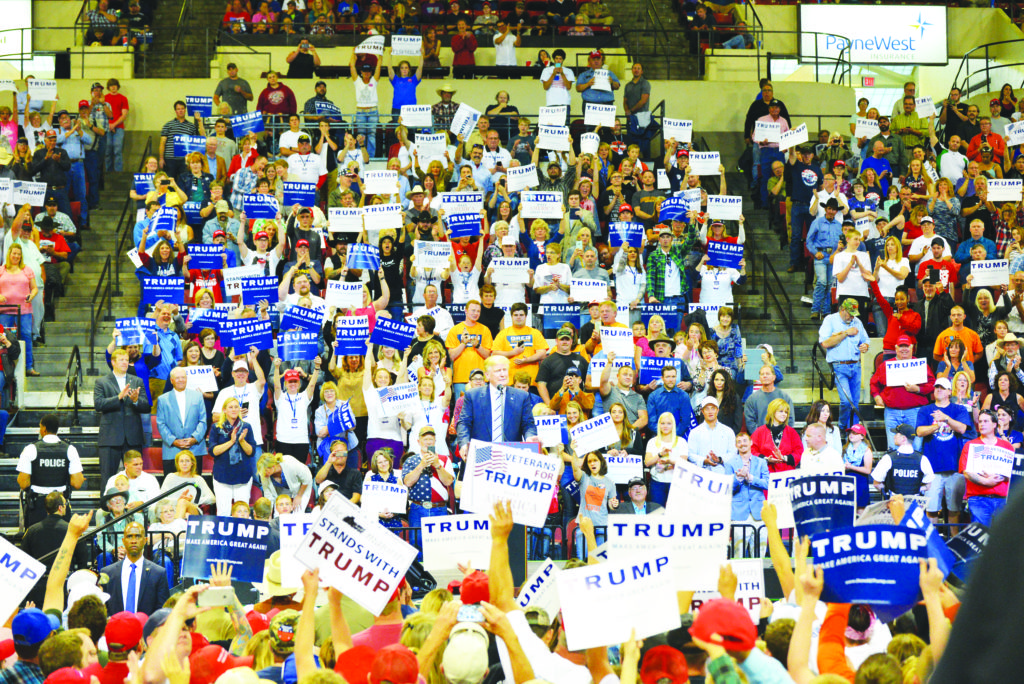 GOP candidates and fans watched returns from Tuesday