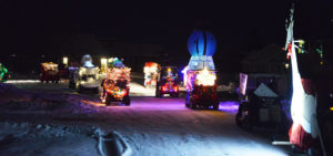 Decorated Golf Carts drive along golf course streets deploying their carts for all to see in Huntley at the Pryor Creek Golf Course in the 1st Annual Golf Cart Pa-Looza & Parade.