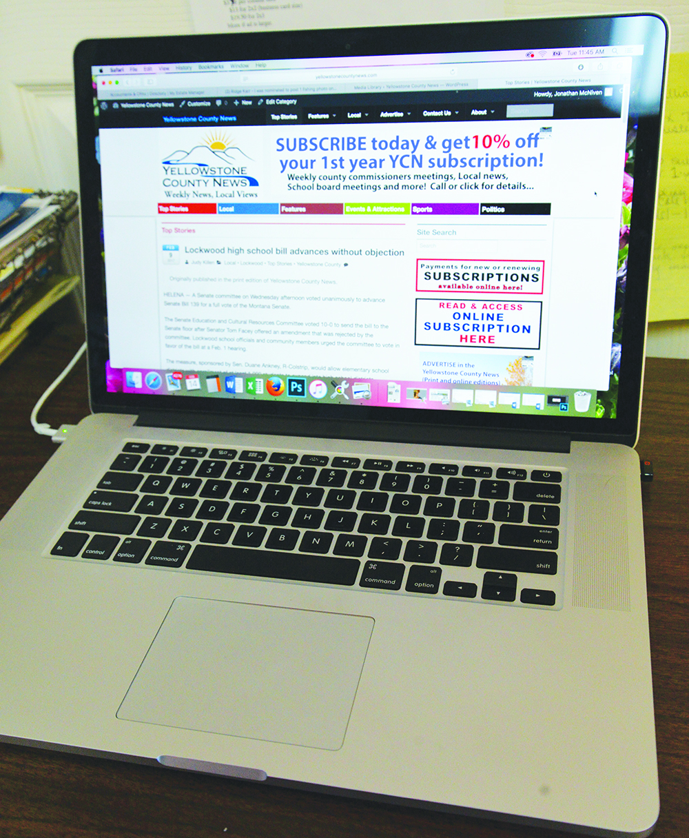 Yellowstone County News offers Full Online version of print edition