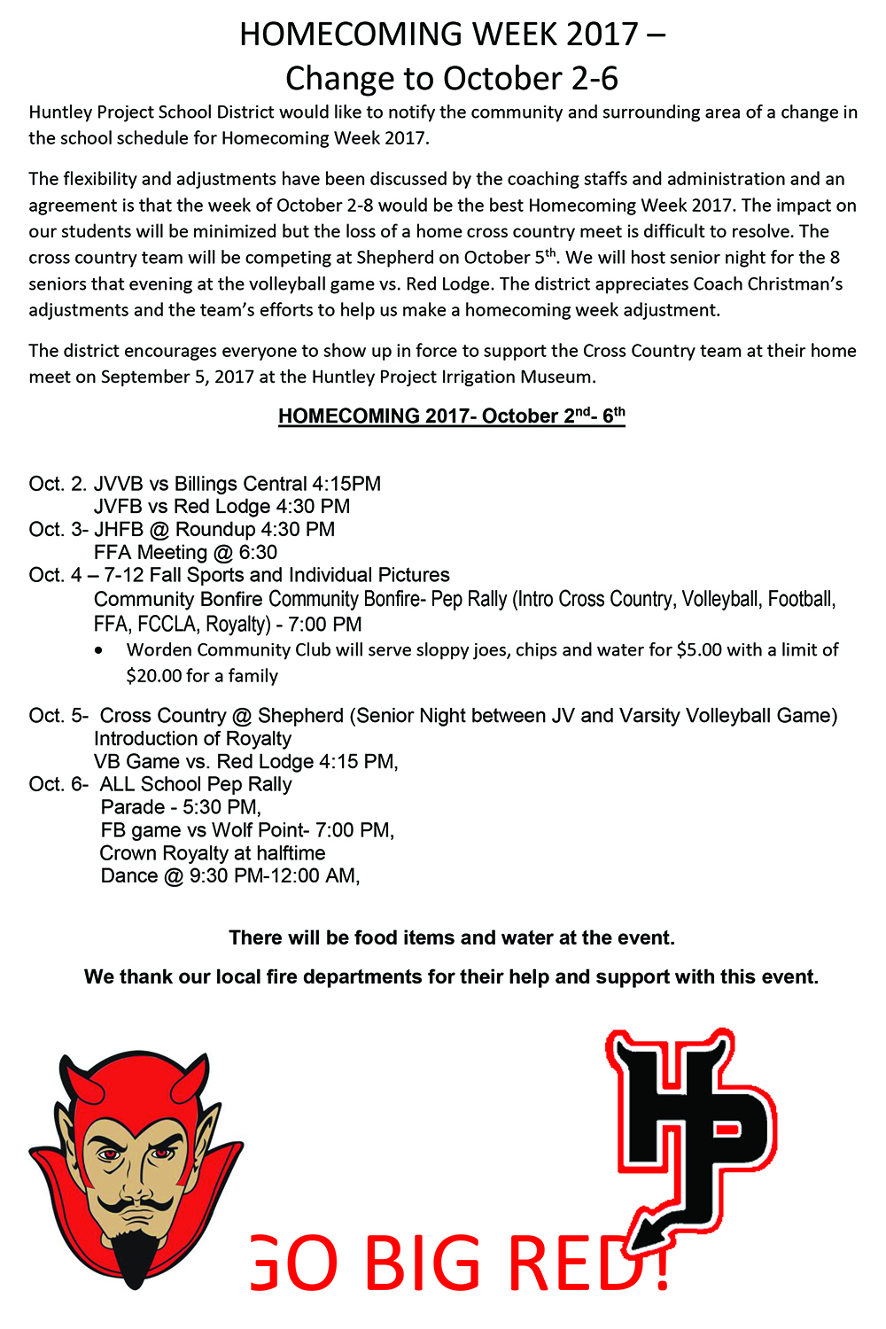 Homecoming week postponed for Huntley Project,