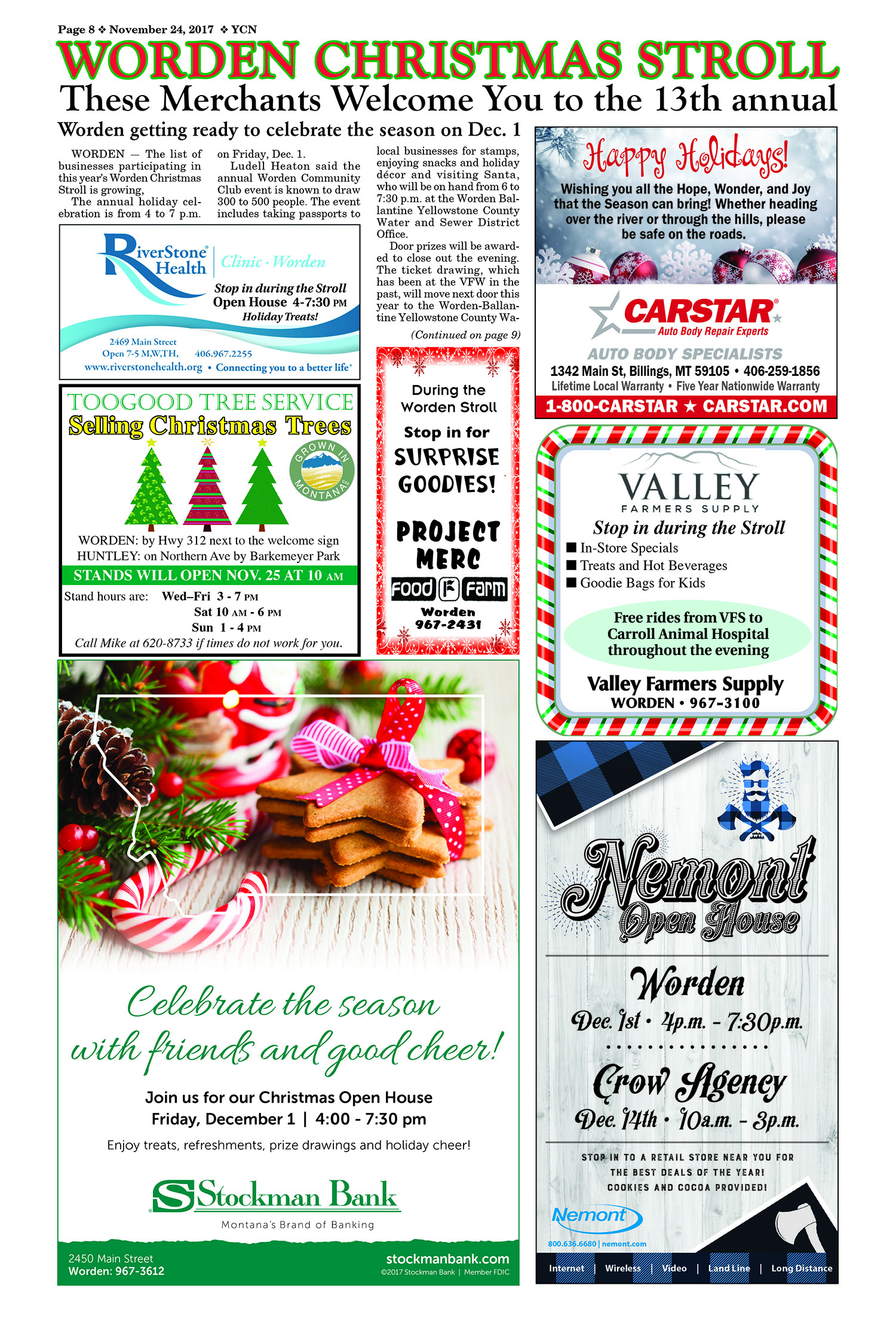 Worden getting ready to celebrate the season on Friday, Dec. 1
