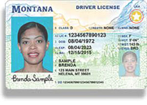 Your new Real ID will feature a gold star in the upper righthand corner, circled in red in this sample.