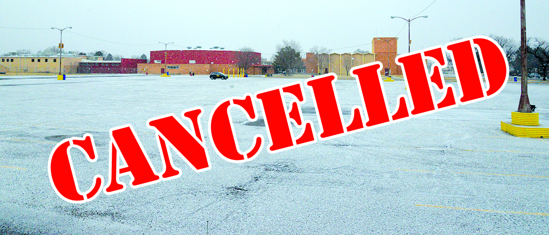 With the exception of a sole driver’s ed car, the parking lot at Billings West High was deserted this Tuesday, March 17.