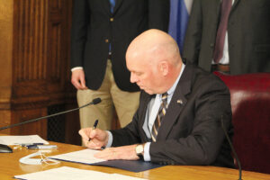 Wednesday, February 10, Governor Gianforte signed the highly anticipated SB-65. This Friday he will issue a directive ending the mask mandate. (Courtesy photo)