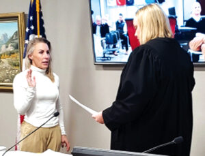 Naarah N. Hastings was sworn in by Judge Ashley Harada. (Courtesy photo)