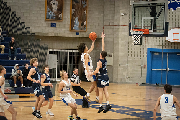 The Skyview Falcons putting in work on the offense against the Great Falls Bison during a game held Saturday, Jan. 7, 2023 at the Great Falls High Gym. (Courtesy photo)