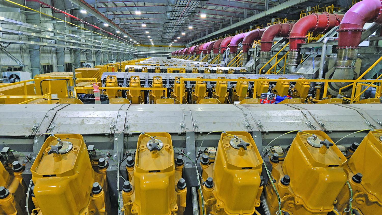 This image of the new NorthWestern Energy Gas Plant in Laurel shows the amount of pipes and engines it takes to support the plant in Laurel. (Evelyn Pyburn Photo)