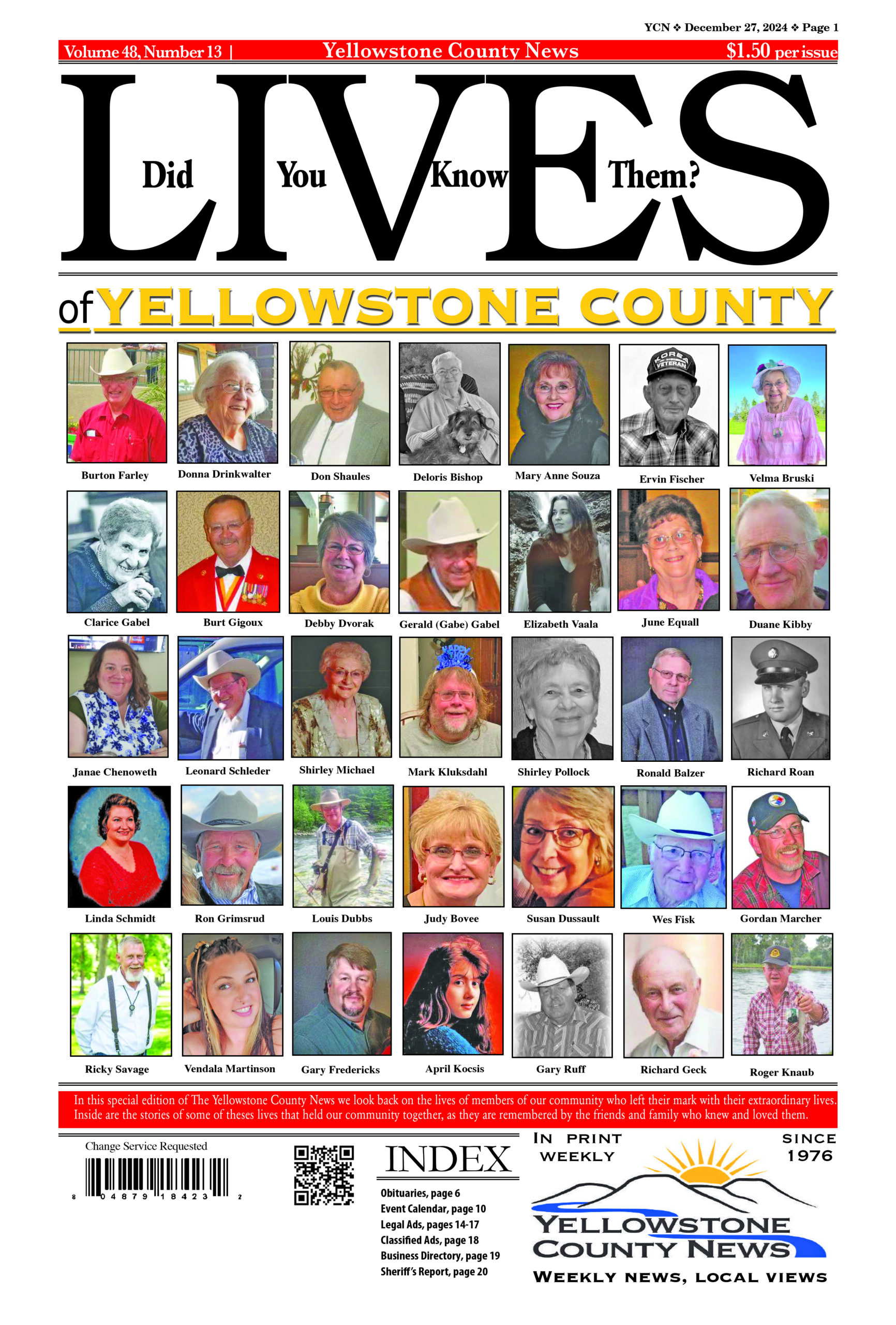 Lives of Yellowstone County 2024. Did you know them?